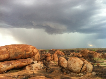 A storm brewing at Devils Rocks